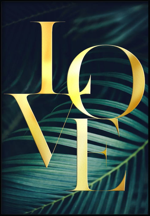 Amour Botanique Vrai Or Poster